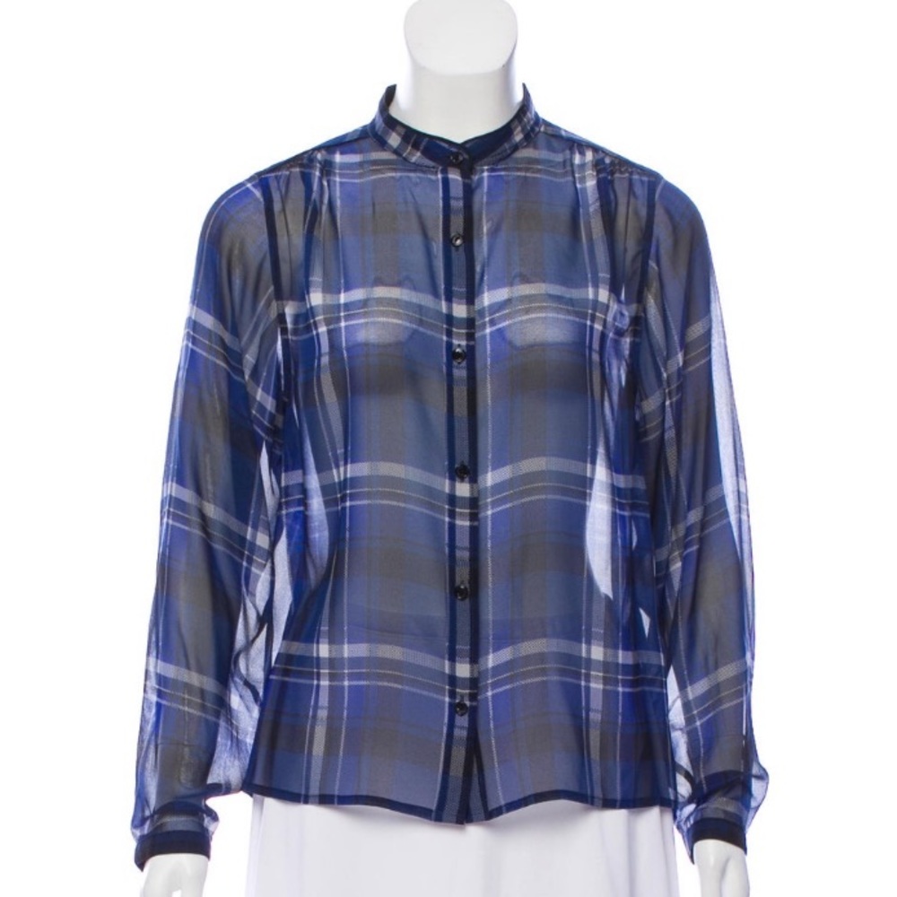 SOLD 🔥 Rag & Bone Plaid silk top